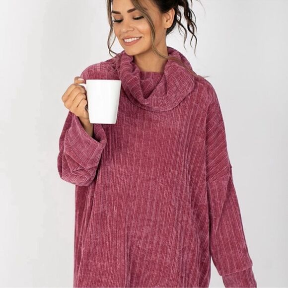 Joyfolie Oversized Leal Tan Sweater size L - Picture 5 of 12